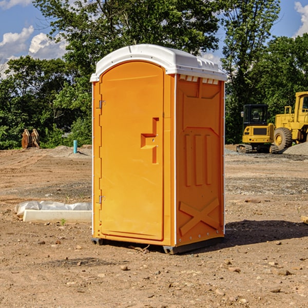 can i customize the exterior of the portable toilets with my event logo or branding in Highland